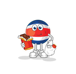 Poster - costa rica eat chocolate mascot. cartoon vector