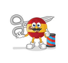 Poster - spain barber cartoon. cartoon mascot vector