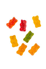 jelly bears candy isolated on a transparent background. jelly bean.