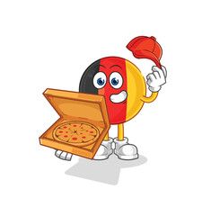 Sticker - belgium pizza delivery boy vector. cartoon character