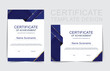 © Ja_inter - Elegant certificate template in blue and golden
