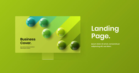 Sticker - original display mockup web project layout. amazing presentation vector design illustration.