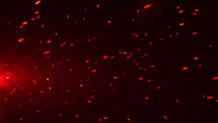 Wall Mural - Particle fire background animation, Futuristic mysterious flowing digital particles wave de-focus virtual reality abstract cyber space environment background. 