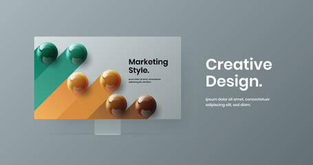 Poster - premium display mockup web project layout. clean banner design vector illustration.