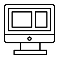 Web development vector icon isolated on white background