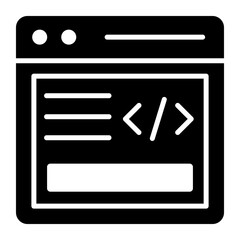 programming language, code development vector icon