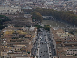 Wall Mural - saint peter basilica rome view from rooftop