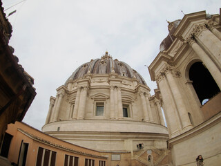 Wall Mural - saint peter basilica rome view from rooftop