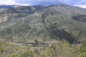 Sticker - Scenic view of landscape in the Colorado Rocky Mountains, USA