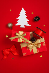 Wall Mural - Concept of beautiful Christmas present, gift boxes