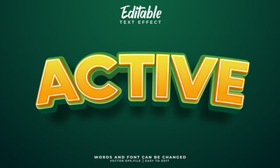 Wall Mural - Active cartoon editable text effect