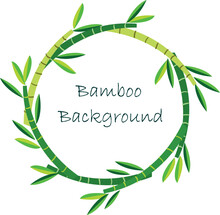 Bamboo Green Frame Background