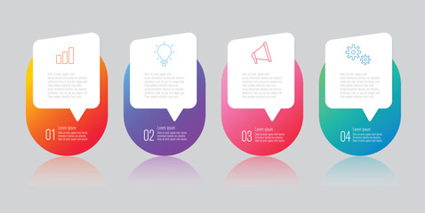 Wall Mural - infographics design with speech bubble flat vector
