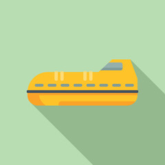 Poster - Lifeboat icon flat vector. Sea boat. Natural ship