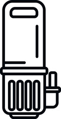 Poster - Generator compressor icon outline vector. Air machine. Electric motor