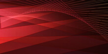 Red Black Elegant Abstract Background. Luxurious Dark Red Background With Wavy Lines
