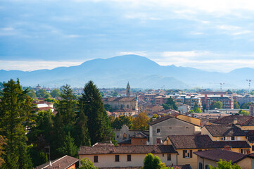 Wall Mural - The city of Bergamo in Italy