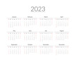 © saint_antonio - 2023 year calendar template. Vector illustration
