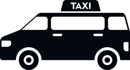 Poster - Book taxi bus icon simple vector. Airport transfer. Hotel travel