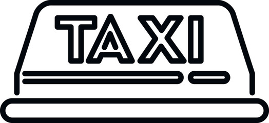 Sticker - Taxi cab icon outline vector. Airport flight. Travel plane