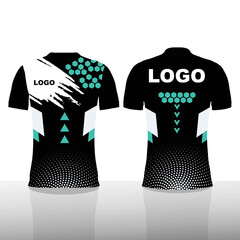 Tshirt Design Template, gamers uniform with short sleeve. Esport Jersey or Gaming shirt.