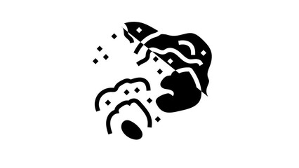 Sticker - popcorn hot glyph icon animation