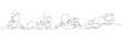 © sahs94 - Set of babies, children, newborns one line art. Continuous line drawing of child, childhood, newborn, new life, son, daughter, silhouette, motherhood.