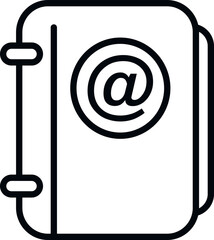 Poster - Contact book icon outline vector. Web interface. Ui lock