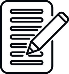 Poster - Write paper icon outline vector. Internet app. Web interface