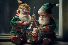 Elf Elves Making Christmas Gifts