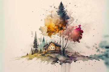 Wall Mural - abstract grunge background illustration