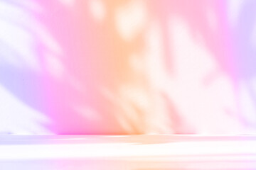 abstract gradient pink studio background for product presentation. empty room with shadows of window