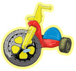 The classic plastic big wheel trike from the 1970s, 1980s and 1990s, a vintage toy that many of us learn to ride, race and drift on.