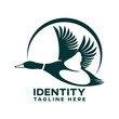 Modern duck and hunting logo