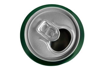 Poster - Top view of metal can on a white isolated background