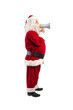 © alphaspirit - santa claus speaks into a megaphone for a christmas announcement