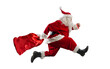 © alphaspirit - santa claus runs fast to deliver all gifts