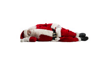 Santa Claus Is Tired And Sleeps From Exhaustion