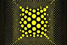 Black And Yellow Dot Pattern Background With Dots Generated By AI