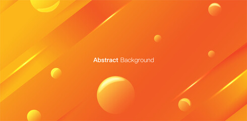 Wall Mural - Abstract orange background 3D vector illustration