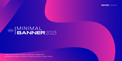 Wall Mural - abstract blue and red gradient background with waves. the dynamic banner design template. vector, 20