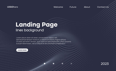 Wall Mural - abstract wavy lines background. the minimal layout design template for the webpage and business pres