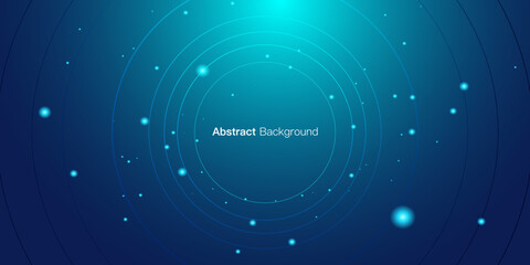 Futuristic technology background.  Blue line wave light screen abstract vector illustration.