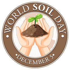 Wall Mural - world soil day banner design