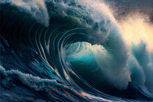 Giant Wave Close Up Illustration