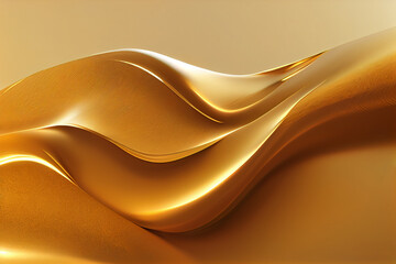 Luxury smooth elegant golden silky background. 2d illustration