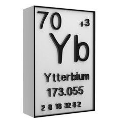Wall Mural - Ytterbium,Phosphorus on the periodic table of the elements on white blackground,history of chemical elements, represents the atomic number and symbol.,3d rendering