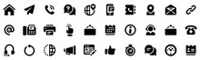 Customer Service Icon Pack, Contact Us Solid Icon, Contact Vector Illustration, Information Icon