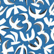 Seagulls playing in the sky, pattern illustration