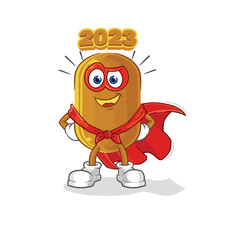 Poster - 2023 new year heroes vector. cartoon character